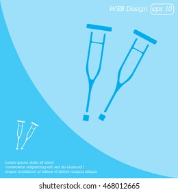Web icon. Crutches