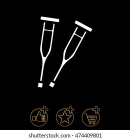 Web icon. Crutches