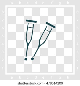 Web icon. Crutches