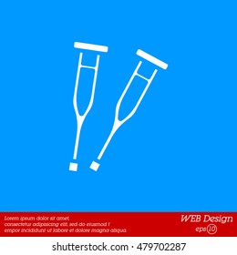Web icon. Crutches