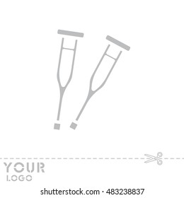 Web icon. Crutches