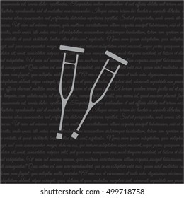 Web icon. Crutches