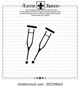 Web icon. Crutches