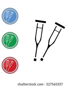 Web icon. Crutches