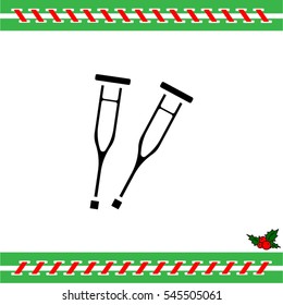 Web icon. Crutches