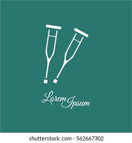 Web icon. Crutches