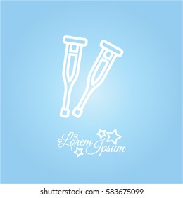 Web icon. Crutches