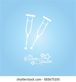 Web icon. Crutches