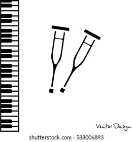 Web icon. Crutches