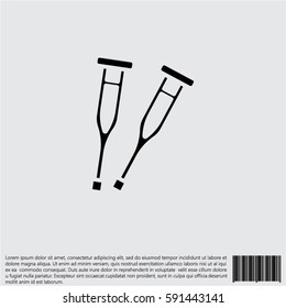 Web icon. Crutches