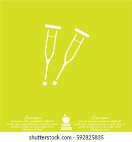 Web icon. Crutches