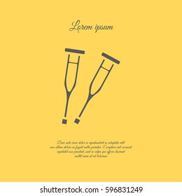 Web icon. Crutches