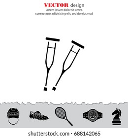 Web icon. Crutches