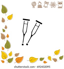 Web icon. Crutches
