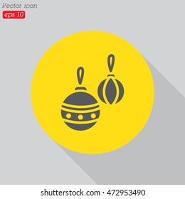 Web icon. Decorations for the Christmas tree, Christmas balls