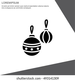 Web icon. Decorations for the Christmas tree, Christmas balls