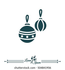 Web icon. Decorations for the Christmas tree, Christmas balls