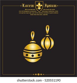 Web icon. Decorations for the Christmas tree, Christmas balls