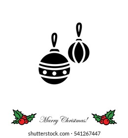 Web icon. Decorations for the Christmas tree, Christmas balls