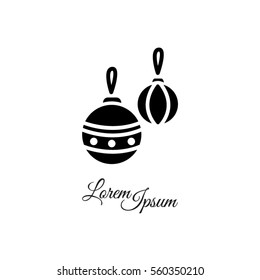 Web icon. Decorations for the Christmas tree, Christmas balls