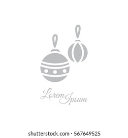 Web icon. Decorations for the Christmas tree, Christmas balls