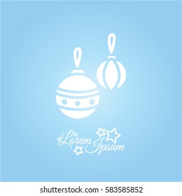 Web icon. Decorations for the Christmas tree, Christmas balls