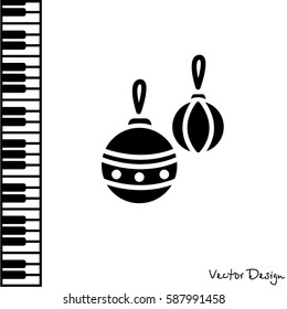 Web icon. Decorations for the Christmas tree, Christmas balls