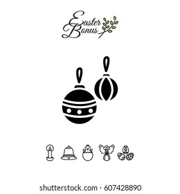 Web icon. Decorations for the Christmas tree, Christmas balls