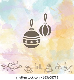 Web icon. Decorations for the Christmas tree, Christmas balls