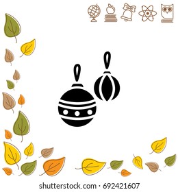 Web icon. Decorations for the Christmas tree, Christmas balls