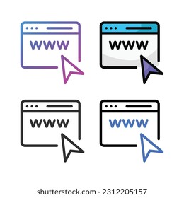 Web icon design in four variation color