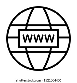 Web icon Design. Go to web Icon in modern outline style design. Vector illustration.