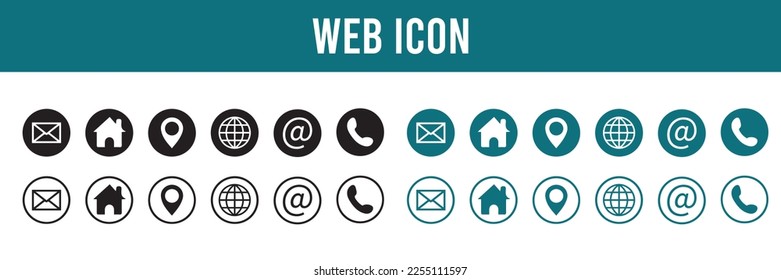 Web icon design template. Vector set design illustration
