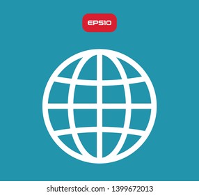 Web Icon Design, White Icon on Blue Background