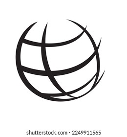 web icon design. world wide internet connection sign and symbol. globe vector illustration.