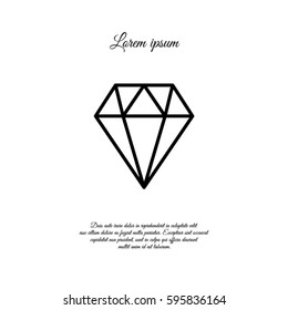 Web icon. Diamond