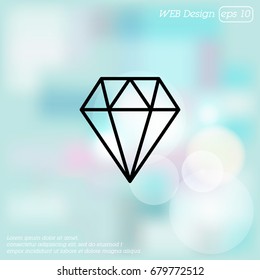 Web icon. Diamond