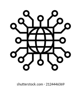 Web icon. digital technology, social network, global connect. vector illustration