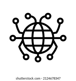 Web icon. digital technology, social network, global connect. vector illustration