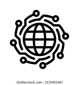 Web icon. digital technology, social network, global connect. vector illustration