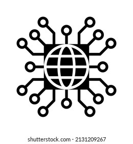 Web icon. digital technology, social network, global connect. vector illustration