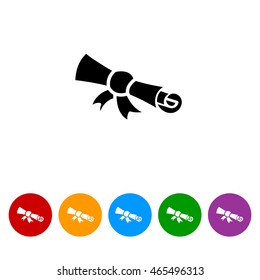 Web icon. Diploma