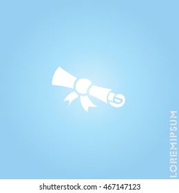 Web icon. Diploma