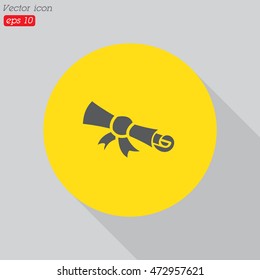 Web icon. Diploma