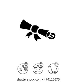 Web icon. Diploma
