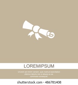 Web icon. Diploma