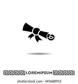 Web icon. Diploma