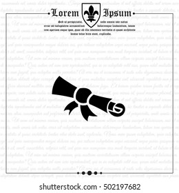 Web icon. Diploma
