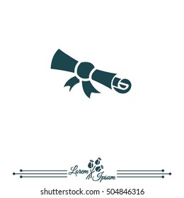 Web icon. Diploma