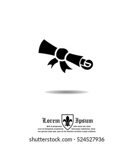 Web icon. Diploma